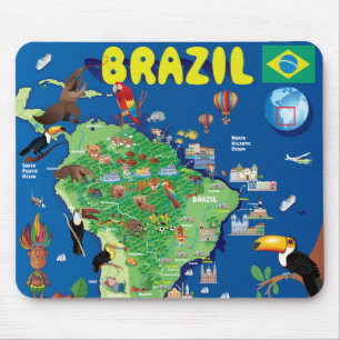 Tecknadkarta av Brasilien Musmatta