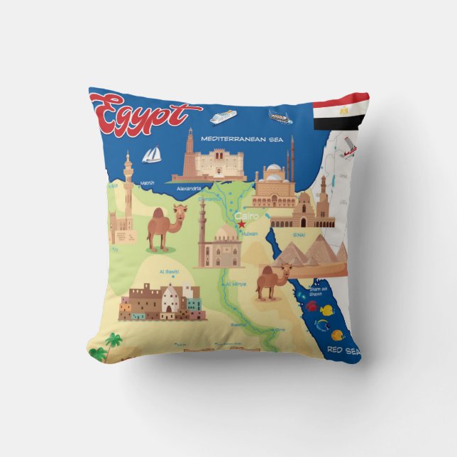 Tecknadkarta av egyptenen kudde (Framsida)