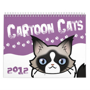 Tecknadkatter 2012 (planlägg ditt eget!), kalender