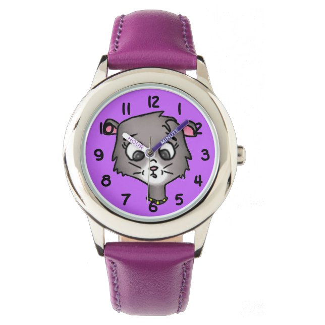 Tecknadkattunge Armbandsur (Framsida)