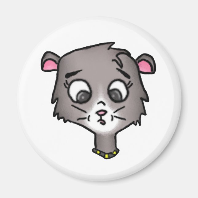 Tecknadkattungemagnet Magnet (Framsidan)