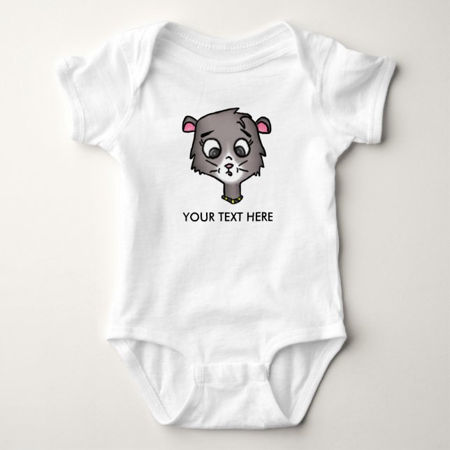 Tecknadkattungeranka Tee Shirt (Framsida)