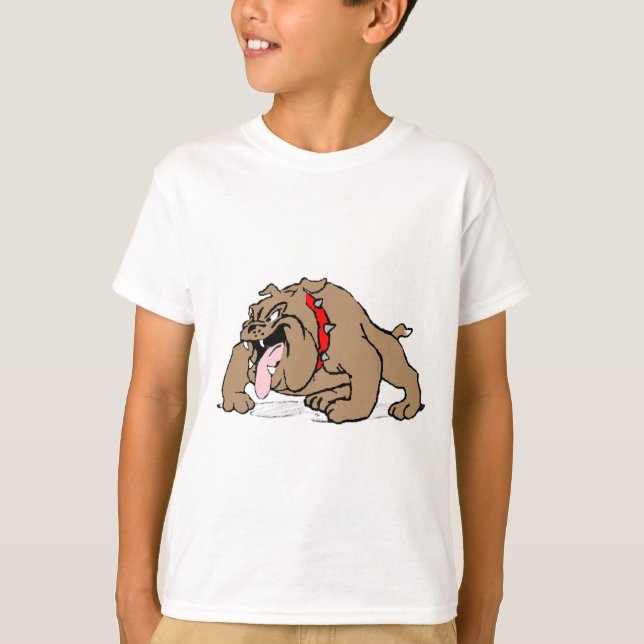 Tecknadkonstbulldogg T Shirt (Framsida)