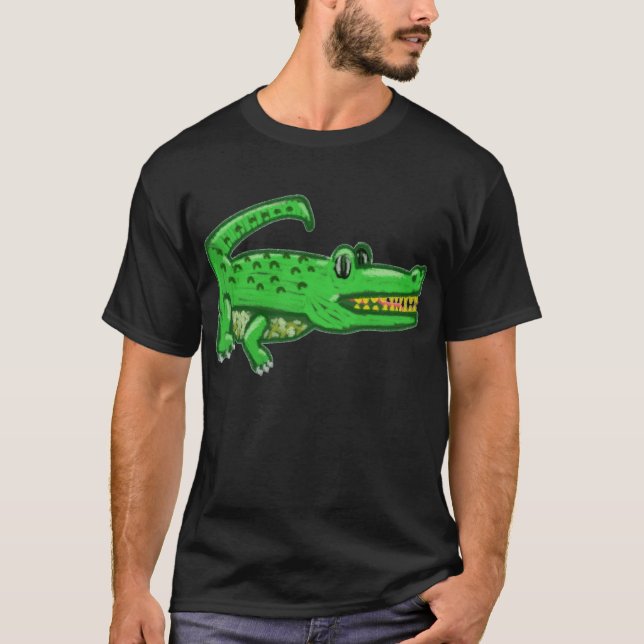 Tecknadkrokodil T-shirt (Framsida)