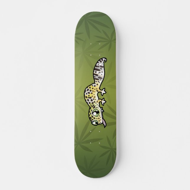 TecknadLeopardGecko Skateboard Bräda 20,5 Cm (Framsida)