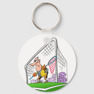 Tecknadmålvakt Keychain Nyckelring
