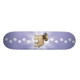 TecknadMastiff/Bullmastiff Old School Skateboard Bräda 18 Cm