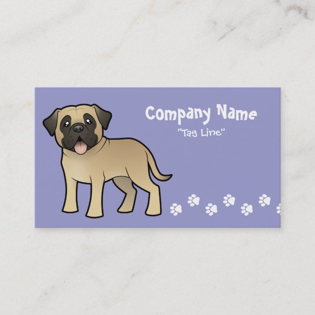 TecknadMastiff/Bullmastiff Visitkort (Framsida)