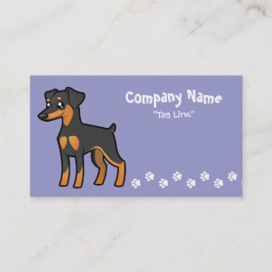 TecknadminiatyrPinscher/Manchester Terrier Visitkort