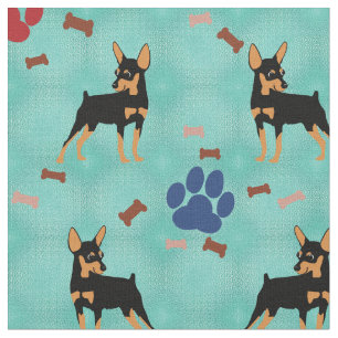 TecknadminiatyrPinscher Tyg
