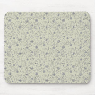 Tecknadmönster med roliga katter musmatta