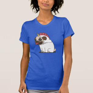 Tecknadmops i Unicorndräkten Pugicorn Tee Shirt