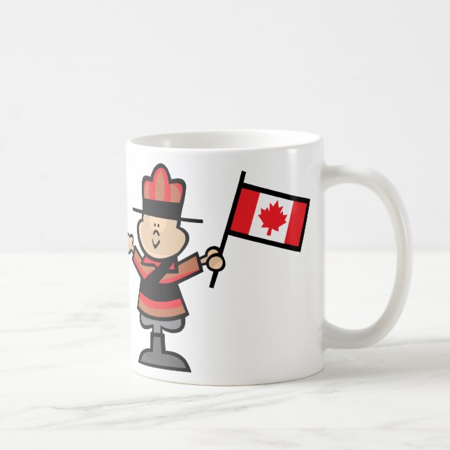 TecknadMountie Kaffemugg (Höger)