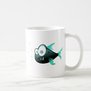 TecknadPiranha Kaffemugg