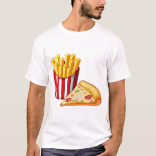 Tecknadpizza och småfiskar t shirt