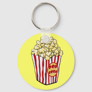 TecknadPopcorn hänger lös Keychain Nyckelring