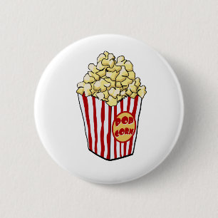 TecknadPopcorn hänger lös knäppas Knapp