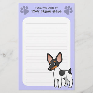 TecknadråttaTerrier/leksakfoxterrier Brevpapper