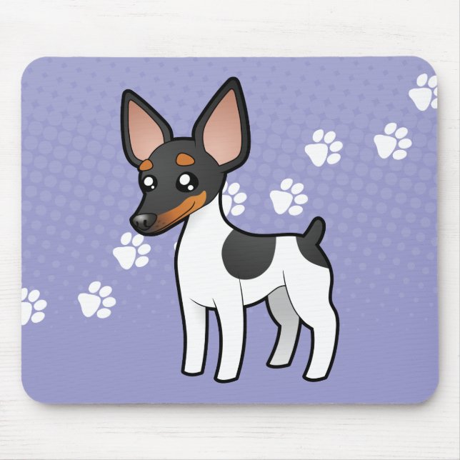 TecknadråttaTerrier/leksakfoxterrier Musmatta (Framsidan)