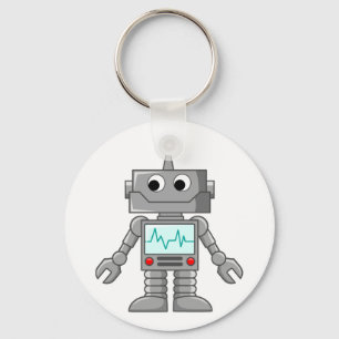 Tecknadrobot Nyckelring