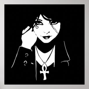 Tecknads Death Vertigo DC Sandman Poster