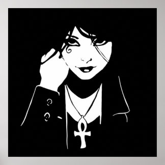 Tecknads Death Vertigo DC Sandman Poster