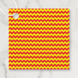 Tecknads Superhjälte Zig Zag Mönster Red Gult Roli Gåvor Etiketter