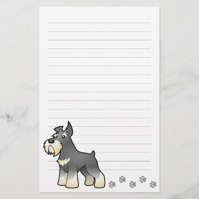 TecknadSchnauzer Brevpapper (Framsida)