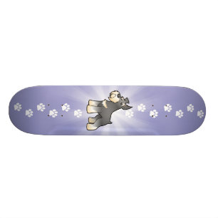 TecknadSchnauzer Skateboard Bräda 19,5 Cm