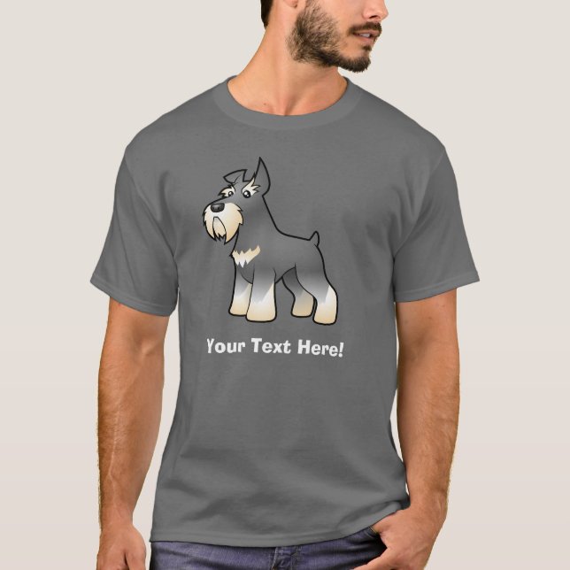 TecknadSchnauzer T-shirt (Framsida)