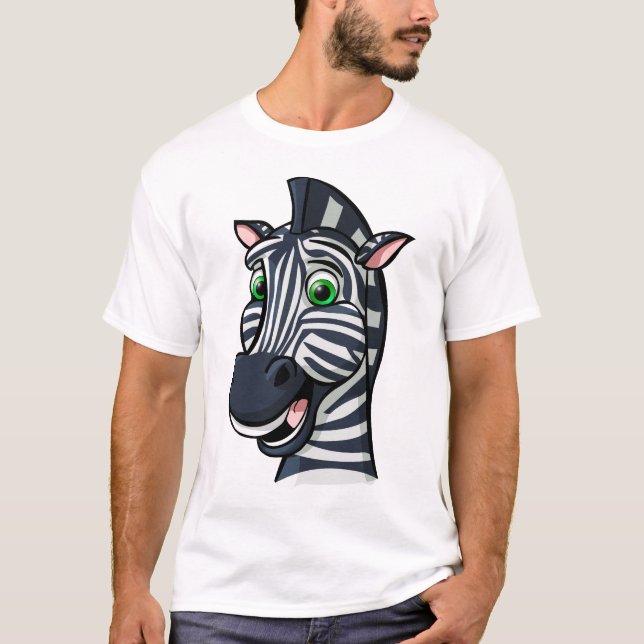 Tecknadsebra T-shirt (Framsida)