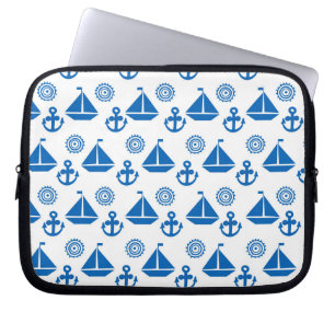 Tecknadsegelbåtmönster Laptop Sleeve