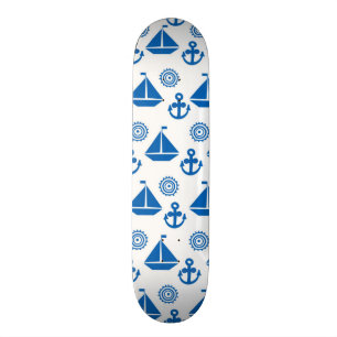Tecknadsegelbåtmönster Skateboard Bräda 20,5 Cm