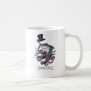 TecknadSharktopus mugg