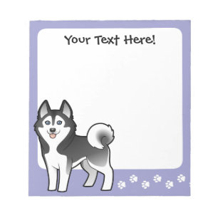 Tecknadsiberian husky/alaskabo Malamute Anteckningsblock