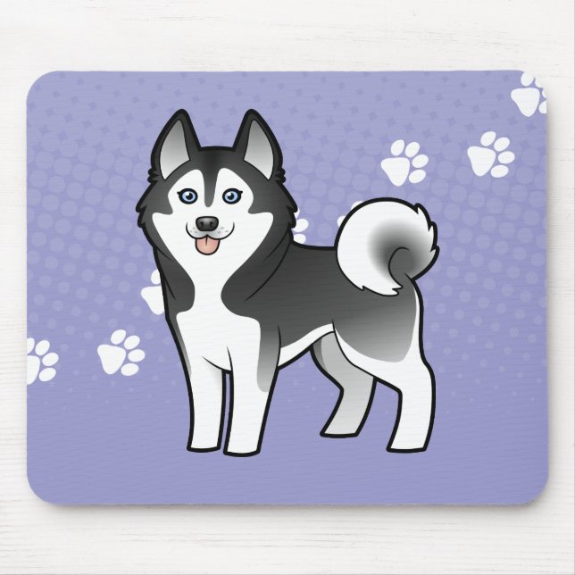 Tecknadsiberian husky/alaskabo Malamute Musmatta (Framsidan)