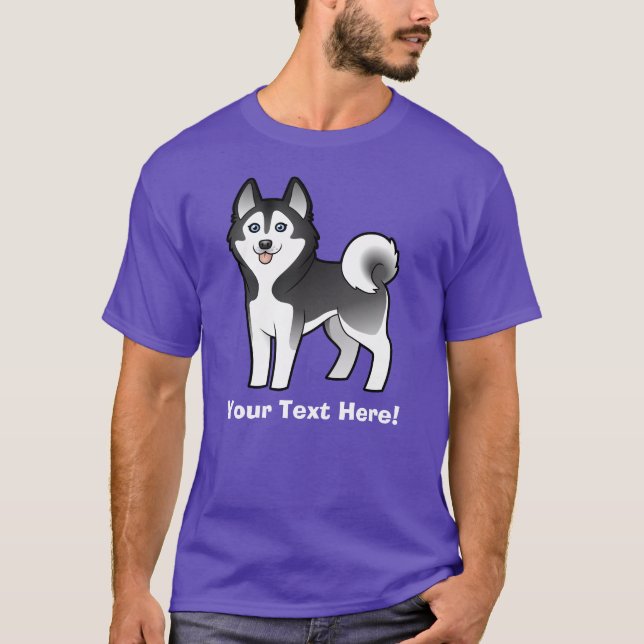 Tecknadsiberian husky/alaskabo Malamute Tee (Framsida)