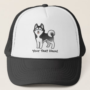 Tecknadsiberian husky/alaskabo Malamute Truckerkeps