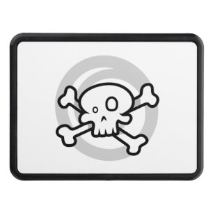 Tecknadskallen & arga ben virvlar runt dragkroksskydd