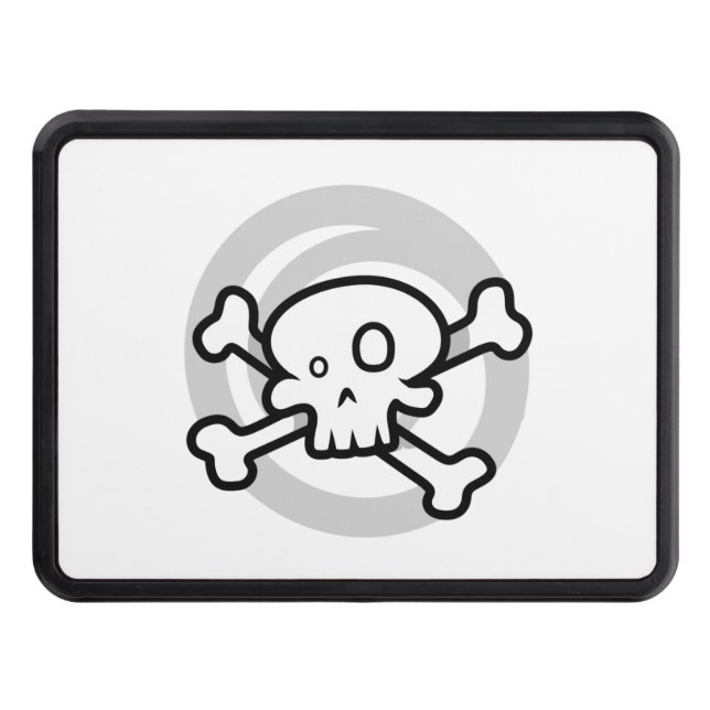 Tecknadskallen & arga ben virvlar runt dragkroksskydd (Framsidan)