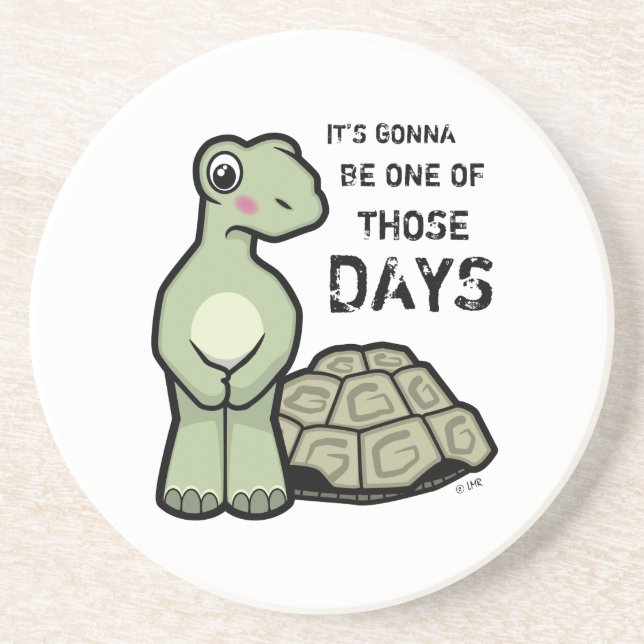 TecknadSnäcka-mindresköldpadda Underlägg Sandsten (Framsidan)