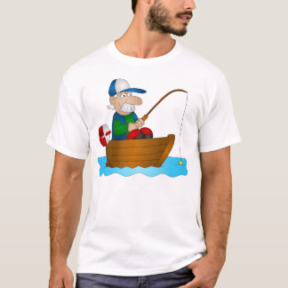 Tecknadsportfiskare Tee Shirt