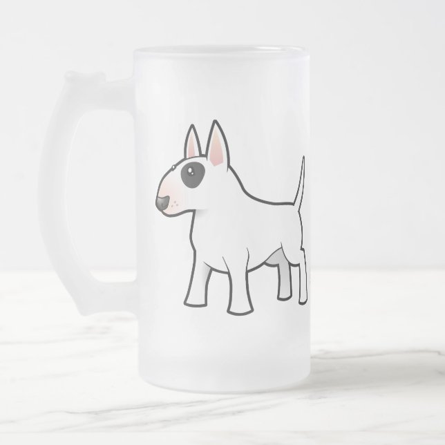 TecknadtjurTerrier Frostat Ölglas (Vänster)