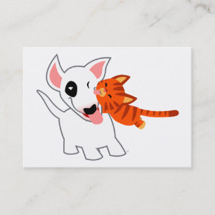 TecknadtjurTerrier och kort för kattunge