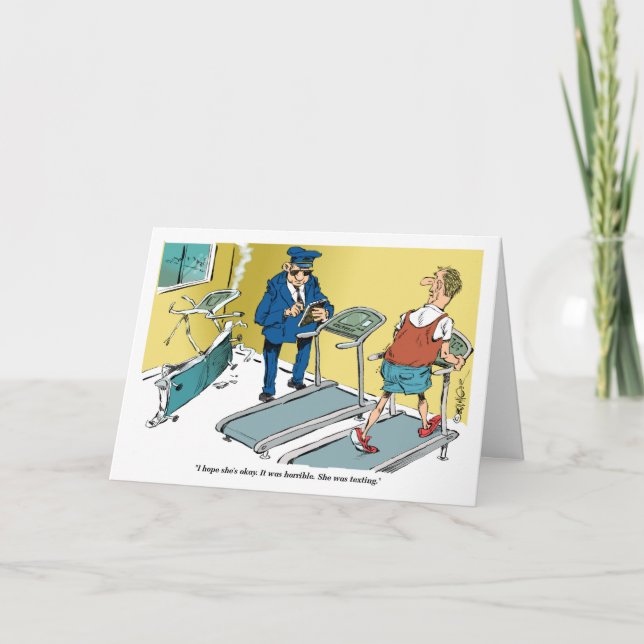 Tecknadtreadmillolyckan under övar kort (Framsida)