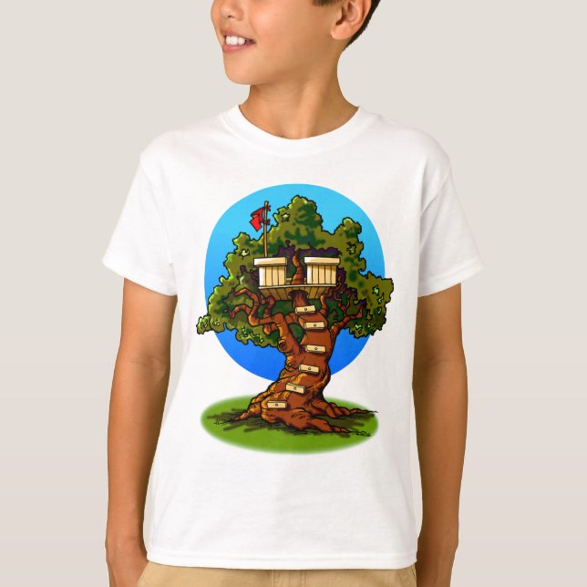 TecknadTreehouse T Shirt (Framsida)