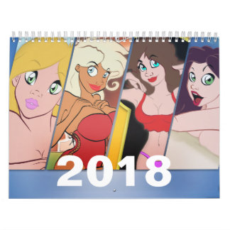 Tecknadutvikningsbildkalender 2018 kalender