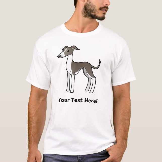Tecknadvinthund/Whippet/italiensk vinthund Tee (Framsida)