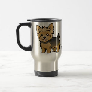 TecknadYorkshire Terrier (kort hår ingen pilbåge Resemugg