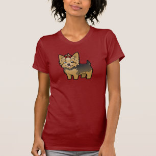 TecknadYorkshire Terrier (kort hår med pilbågen) T-shirt